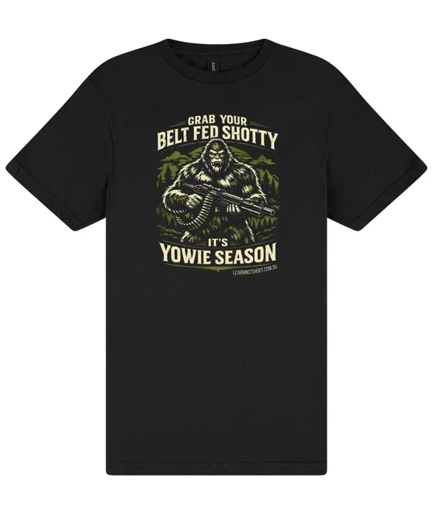 Yowi Season belt fed shotty shirt